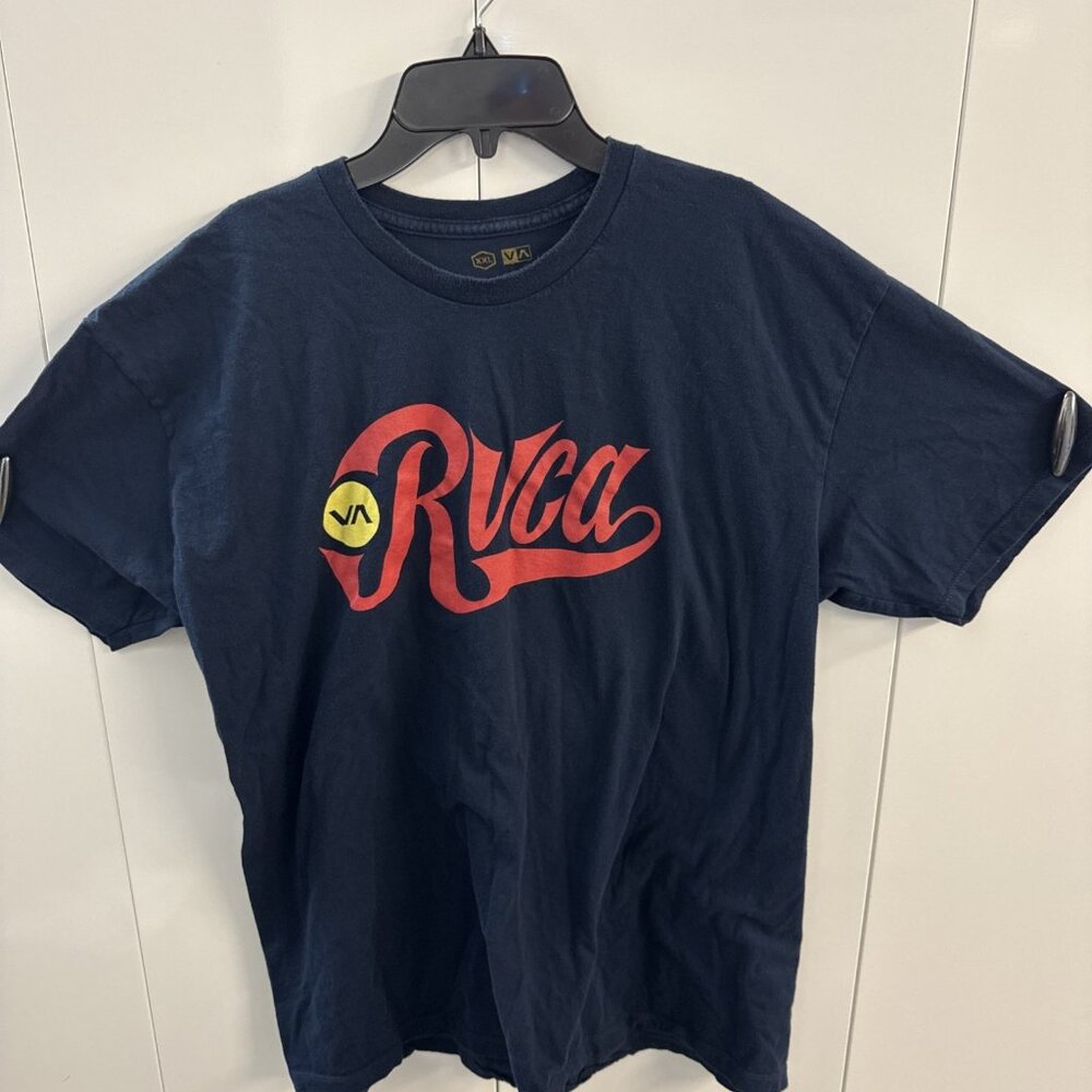 RVCA Men's Dark Blue Graphic Tee Shirt Size XXL‎